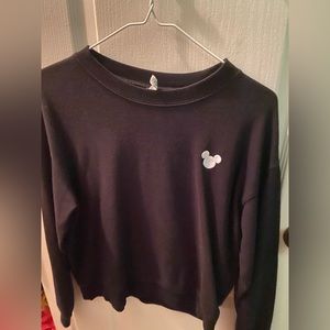 crew neck with mickey mouse patch